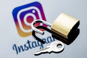 Unsecured lock suggests Instagram platform not properly protected