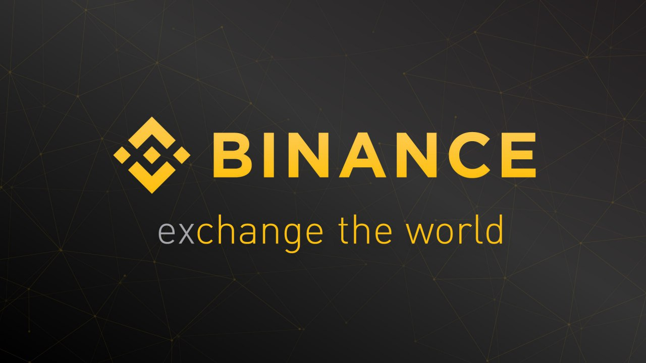 Screenshot of the Binance banner mentioning the words exchange the world.