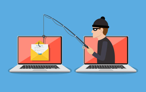 Identity thief phishing cartoon