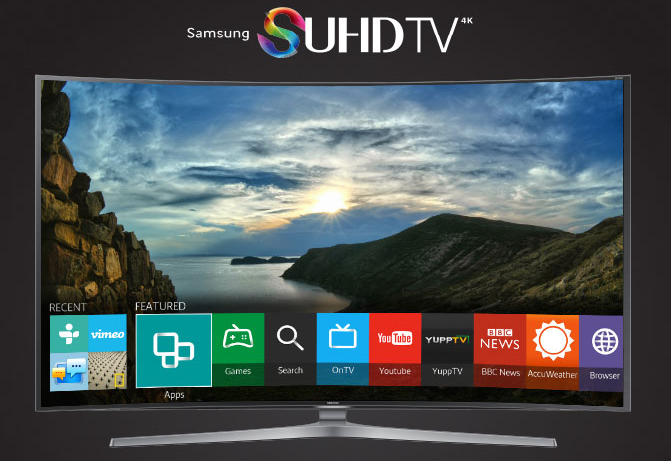 Samsung Smart TV running Tizen OS.