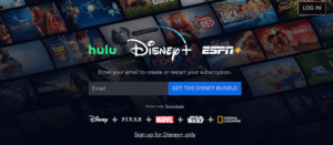 Disney+ home page