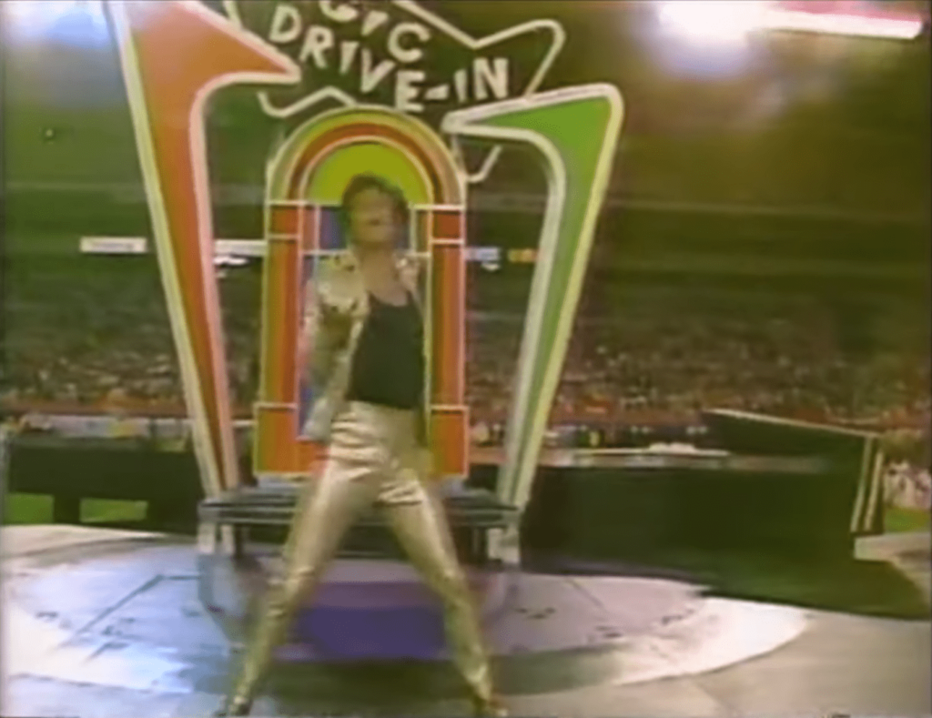 Image of Elvis Presto performing at the Super Bowl