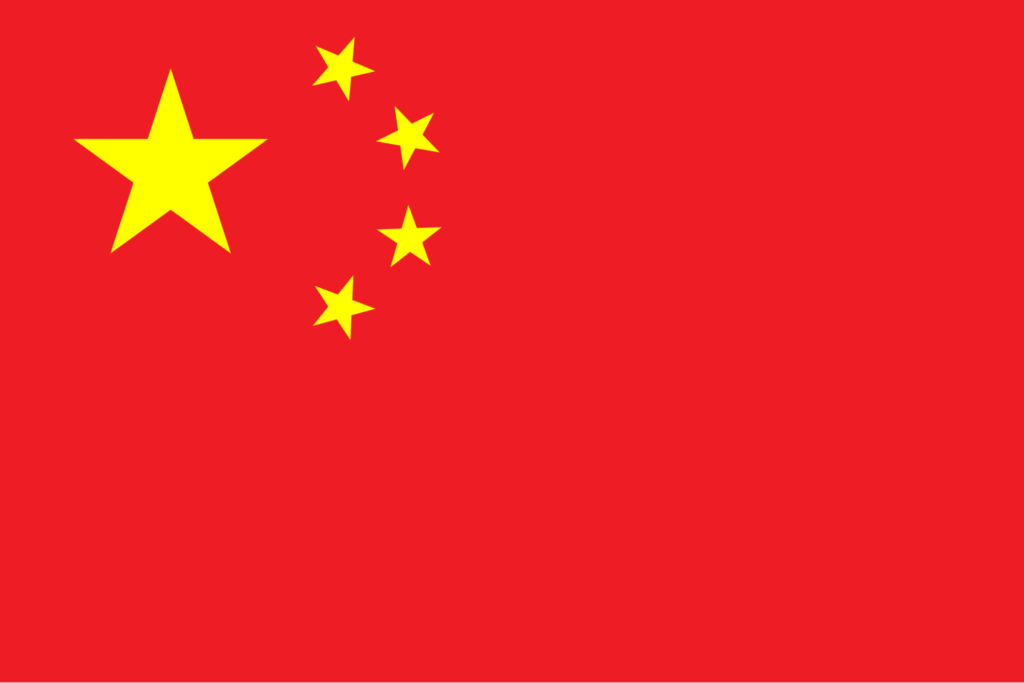 The flag of China