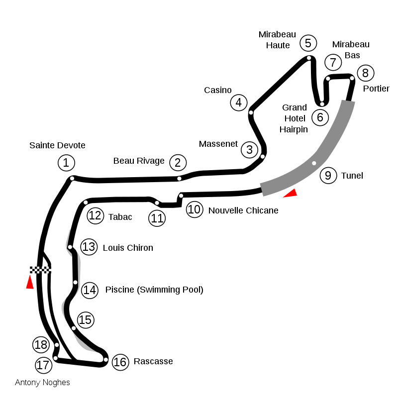 circuit formule 1 de Monaco