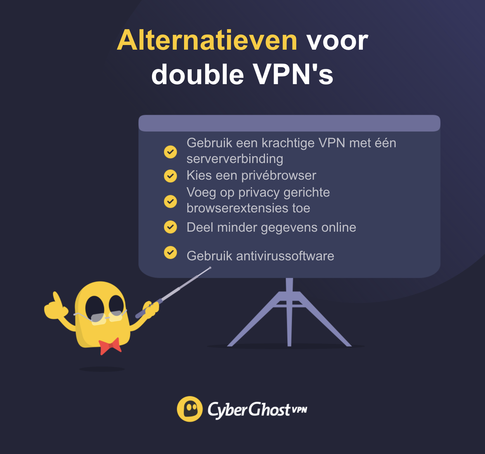 Een lijst met alternatieven die je kunt gebruiken in plaats van een double VPN.